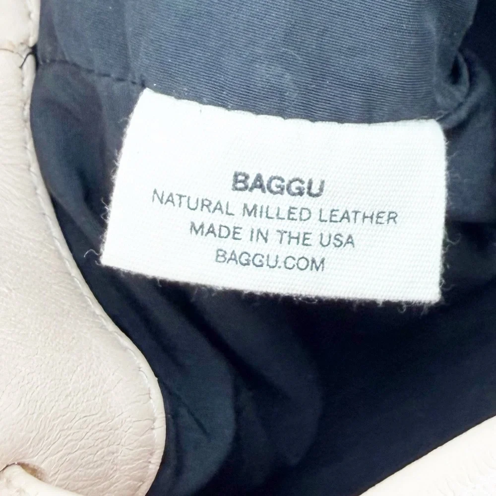 Baggu Leather Mini Backpack Cream